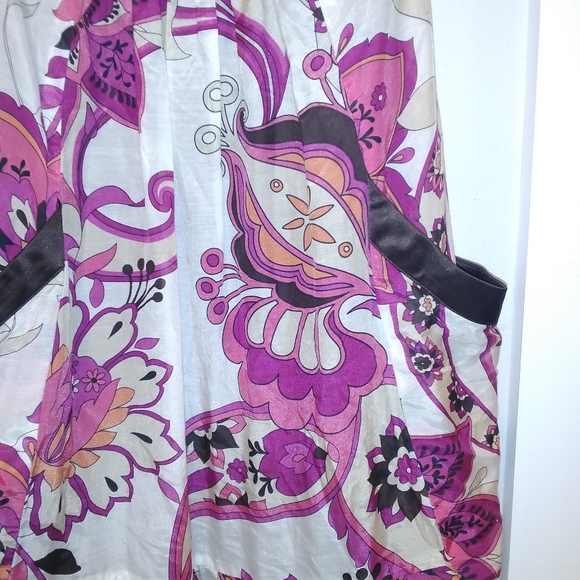 bebe Maxi Dress Size M multi-colored pink/orange/ brown - Picture 4 of 6